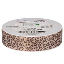 Artikel Geschenkband Polyester Leopard-Print 25 mm x 18 m für Dekoration