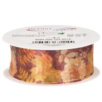 Artikel Organzaband mit floralem Muster 40mm 15m Herbstfarben