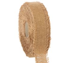 Artikel Dekoband Baumwolle mit Fransen Braun 40 mm x 30 m für Innenbereich