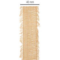 Artikel Dekoband Baumwolle mit Fransen Braun 40 mm x 30 m für Innenbereich
