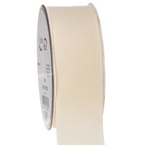 Artikel Dekoband Samtband Creme 40mm 20m für Innenbereich