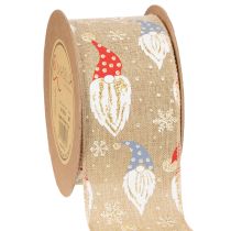 Artikel Dekoband Jute-Optik Weihnachtswichtel 60mm 10m Braun