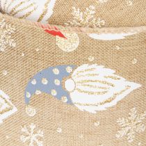 Artikel Dekoband Jute-Optik Weihnachtswichtel 60mm 10m Braun