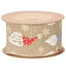 Artikel Dekoband Jute-Optik Weihnachtswichtel 60mm 10m Braun
