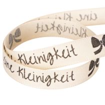 Artikel Geschenkband aus Polyester Beige 15mm 18m mit Aufschrift „Eine Kleinigkeit“