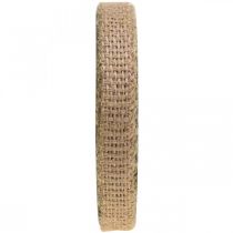 Dekoband Jute Rosa, Natur 12mm Juteband zum Dekorieren 10m