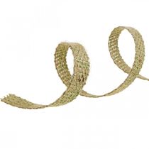 Dekoband Jute Grün, Natur 12mm Buntes Juteband Jutedeko 10m