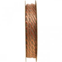 Kordel, Dekoband, Schmuckkordel Kupferfarben-Naturfarben L20m Ø4cm