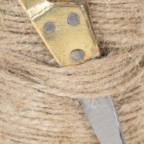 Artikel Bandspulen-Set aus Holz mit Jutegarn und Metallschere Ø5cm H8cm 2 Stück