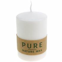 Artikel PURE Nature Safe Candle Stumpenkerze Stearin, Rapswachs 90/60mm Weiß 1 St
