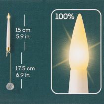 Artikel Baumkerzen LED Stabkerzen Mit Kristall Gelbes Licht 31cm 10 St