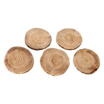 Artikel Holzscheiben rund 6 cm Naturfarbe für Dekoration und Basteln 300 g
