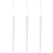 Artikel Baumschmuck Eiszapfen Glas Deko 3St