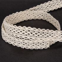 Artikel Spitzenband aus Baumwolle 15 mm 10 m Creme für Dekoration und Handarbeit