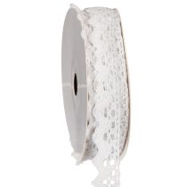 Artikel Dekoband Spitzenband Baumwolle Weiß 15 mm 10 m für Handarbeiten