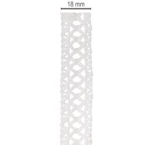 Artikel Dekoband Spitze Baumwolle 18mm x 10m Weiß für kreative Gestaltung