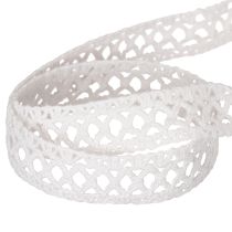 Artikel Dekoband Spitze Baumwolle 18mm x 10m Weiß für kreative Gestaltung
