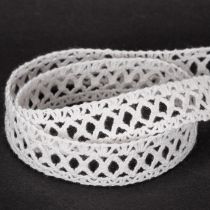 Artikel Dekoband Spitze Baumwolle 18mm x 10m Weiß für kreative Gestaltung