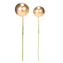 Artikel Goldene Kunststoffkugeln am Draht 15mm und 20mm für Dekorationen 48er Set