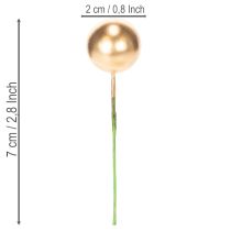 Artikel Goldene Kunststoffkugeln am Draht 15mm und 20mm für Dekorationen 48er Set
