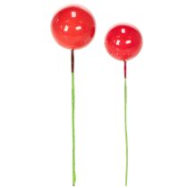 Artikel Künstliche rote Beeren aus Kunststoff mit Draht 2 cm 48 Stück für floristische Weihnachtsdekoration