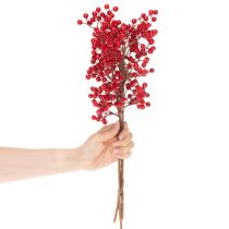 Artikel Künstlicher Ilexzweig mit roten Beeren 47cm 3 Stk für Vasen