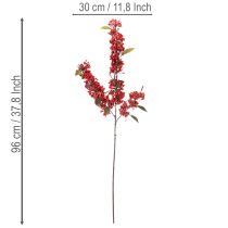 Artikel Künstlicher Zweig mit roten Beeren und grünen Blättern 96 cm