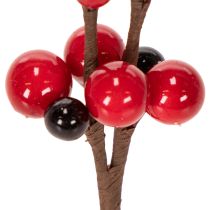 Artikel Künstlicher Deko-Zweig mit roten Beeren 15 cm Set 6 Stück