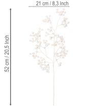 Artikel Künstlicher Beerenzweig Weiß 52cm Weihnachtsdekoration