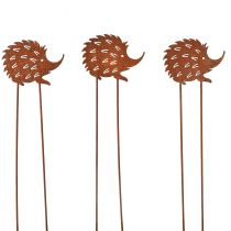 Artikel Beetstecker Igel aus Metall in Edelrost-Optik 10x8,5 cm 6er-Set