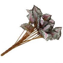 Artikel Künstlicher Begonienbusch Grün, Violett 34cm