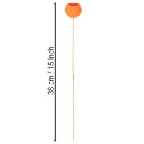Artikel Bell Cup Mix auf Holzstab Orange Ø 3–5,5 cm, 15 Stück