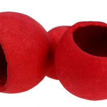 Artikel Bell Cup aus Holz Rot Rund Ø3–5cm 25 Stück
