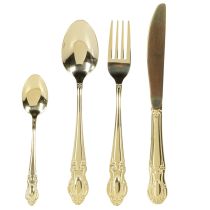 Artikel Besteck-Set aus Edelstahl 16-teilig goldfarben im Karton
