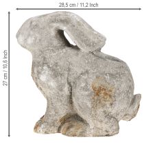 Artikel Beton Hase als Blumentopf Antikgrau H27cm