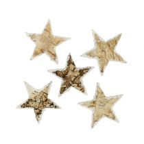 Artikel Birkensterne beschneit 4cm Natur 60 St