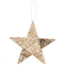 Artikel Birkensterne zum Hängen aus Birkenrinde Natur, 25 cm, 3 Stück