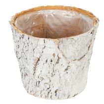 Artikel Pflanzentopf aus Birkenrinde weiß 12 cm 4er-Set
