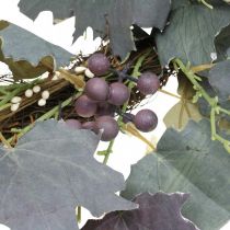 Deko Kranz Weinlaub und Trauben Herbstkranz Weinreben Ø60cm