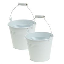 Blecheimer Weiß Ø14cm H12cm 6 St