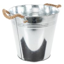 Artikel Blecheimer Metall verzinkt Ø25cm mit Seilgriffen Silber