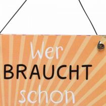 Artikel Blechschild „Wer braucht schon Superhelden?“ 14×21cm 3St