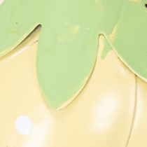 Artikel Metallblumen Hängedekoration 6 cm Gelb-Grün 6 Stück