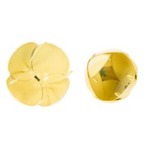 Artikel Metallblumen Hängedekoration 6 cm Gelb-Grün 6 Stück