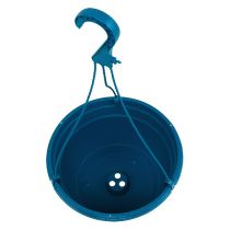 Artikel Blumenampel Kunststoff Blau 25cm für Außenbereich