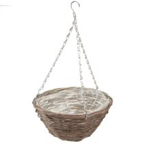 Artikel Blumenampel Blumenschale Holz Natur Grau Ø30cm 2St