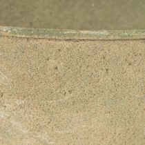 Artikel Blumenampel aus Metall, Grau-Grün, Ø16 cm, H38 cm, für Innen und Balkon