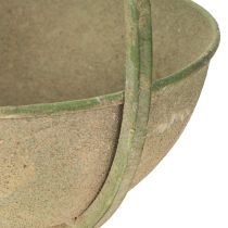Artikel Blumenampel aus Metall, Grau-Grün, Ø16 cm, H38 cm, für Innen und Balkon
