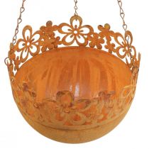 Artikel Blumenampel Metall Deko Rost Hängedeko Ø20cm H16cm