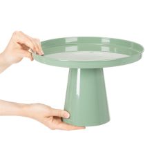 Artikel Blumenschale aus Metall in Pokalform, 30 cm, Grün, für Tischdekoration